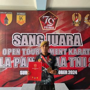Prajurit Angkasa Bersinar di Ajang Karate Piala Panglima TNI