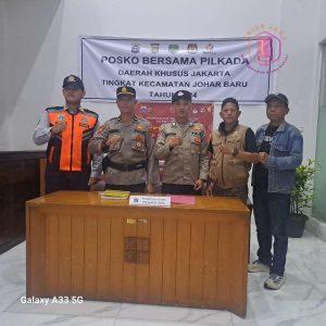 Pengamanan Gudang Logistik Pilkada 2024 di Kantor Kecamatan Johar Baru Jakarta Pusat.