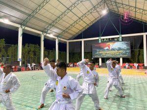 Yonif 754/ENK Ikuti Ujian Kenaikan Sabuk Karate Serentak