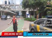 Patko 1052 Laksanakan Strong Point Sore Hari di Jalan Jenderal Sudirman, Antisipasi Kemacetan dan Kejahatan Jalanan