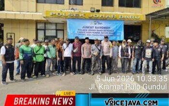 Jumat Barokah, Polsek Johar Baru Perkuat Sabuk Kamtibmas dan Bagikan Sembako untuk Mitra Keamanan