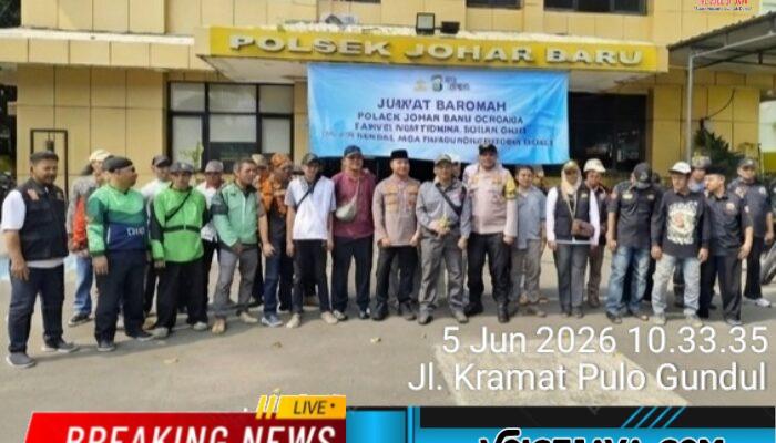 Jumat Barokah, Polsek Johar Baru Perkuat Sabuk Kamtibmas dan Bagikan Sembako untuk Mitra Keamanan