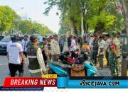 Tiga Pilar Paseban Tertibkan PKL di Sepanjang Jalan Kramat Raya hingga Salemba Raya